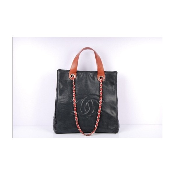 Chanel A50606 Nero Borsa Grande In Pelle Iridescente