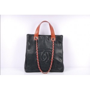 Chanel A50606 Nero Borsa Grande In Pelle Iridescente