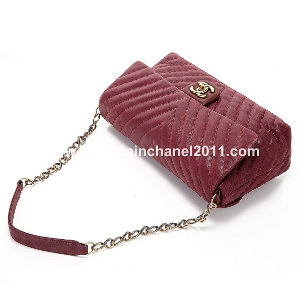 Chanel A50676 Borse Iridescente Lembo Scuro Pelle Rossa Con Ghw