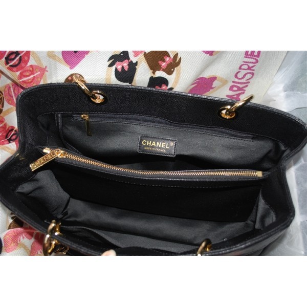 Chanel A50995 Nero Caviar Shopping Borse In Pelle Con Ghw Gst