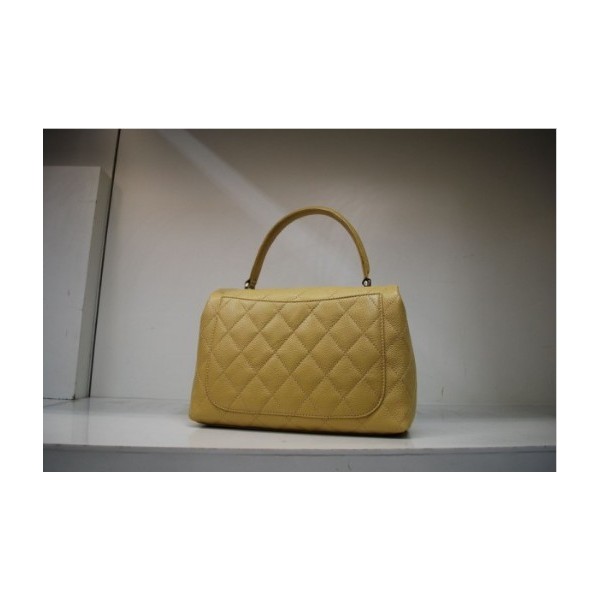 Chanel Classic Albicocca Caviar Leather Shoulder Bags