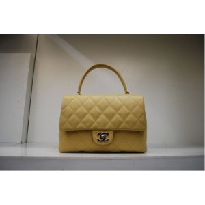 Chanel Classic Albicocca Caviar Leather Shoulder Bags