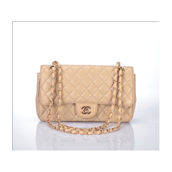 Chanel Flap Borse Pelle Di Agnello A01112 Albicocca Con Oro Hw L