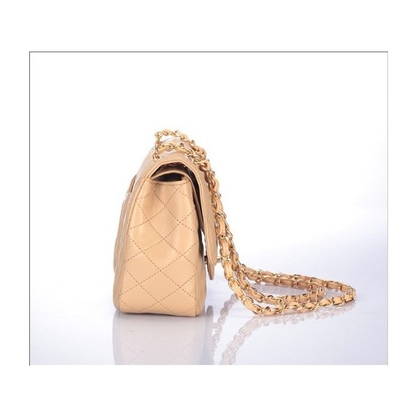 Chanel Flap Borse Pelle Di Agnello A01112 Albicocca Con Oro Hw L