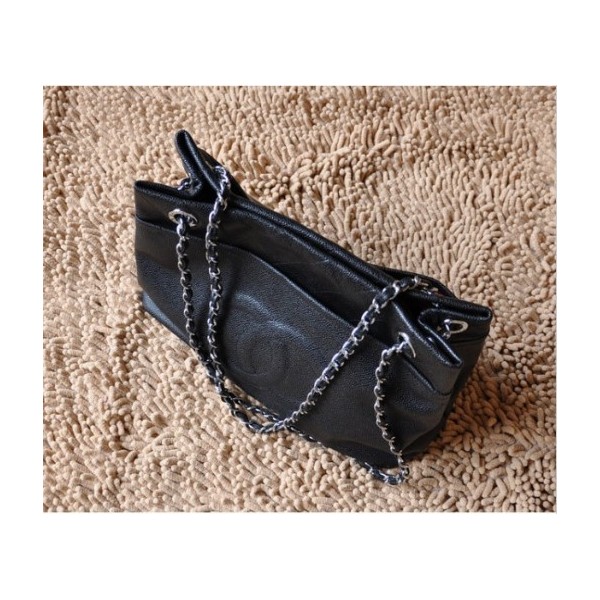 Chanel In Pelle Caviar 48377 Nero Chanel Firma