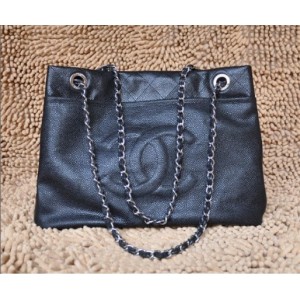 Chanel In Pelle Caviar 48377 Nero Chanel Firma