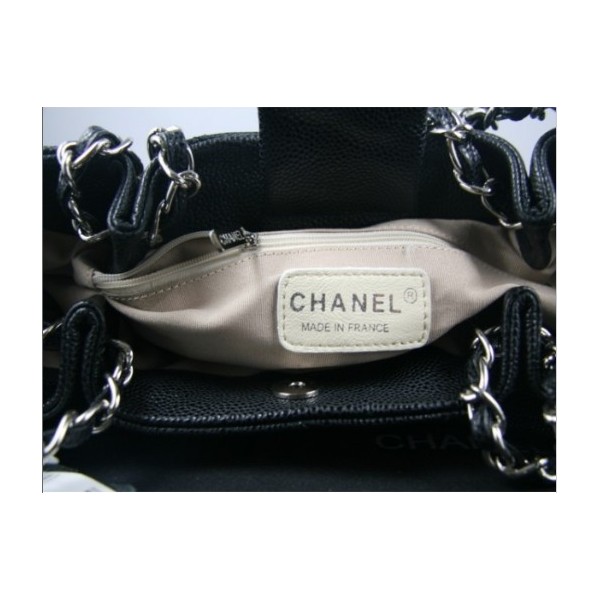 Chanel In Pelle Con Zip 2011 Borse A Spalla Caviar Black