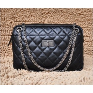 Fotocamera Borse Chanel 2011 Agnello Nero Con Argento Hw Vecchio