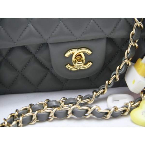 Giorno Di San Valentino Chanel 2011 Flap Borse Agnello Grigio Co