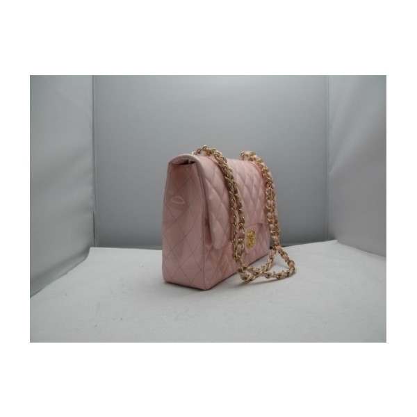 Nuovo Chanel 2011 Borse Flap In Pelle Verniciata Rosa Con Ghw