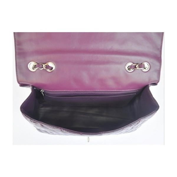 Viola Borse Chanel A28600 Flap In Pelle Patent Con Silver Hw