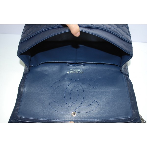 2012 Borse Chanel Blue Elephant Vene Patta In Pelle