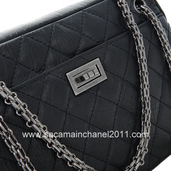 Borse Chanel 2012 Fotocamera In Pelle Di Vitello Nero Con Argent