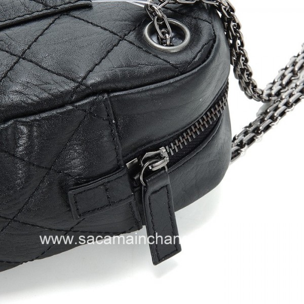 Borse Chanel 2012 Fotocamera In Pelle Di Vitello Nero Con Argent