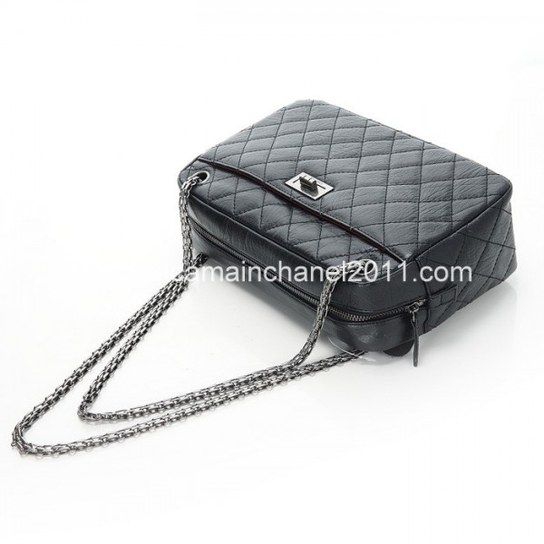 Borse Chanel 2012 Fotocamera In Pelle Di Vitello Nero Con Argent