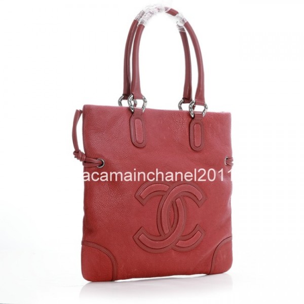 Borse Chanel 2012 In Cuoio Rosso Con Argento Hw Vecchio