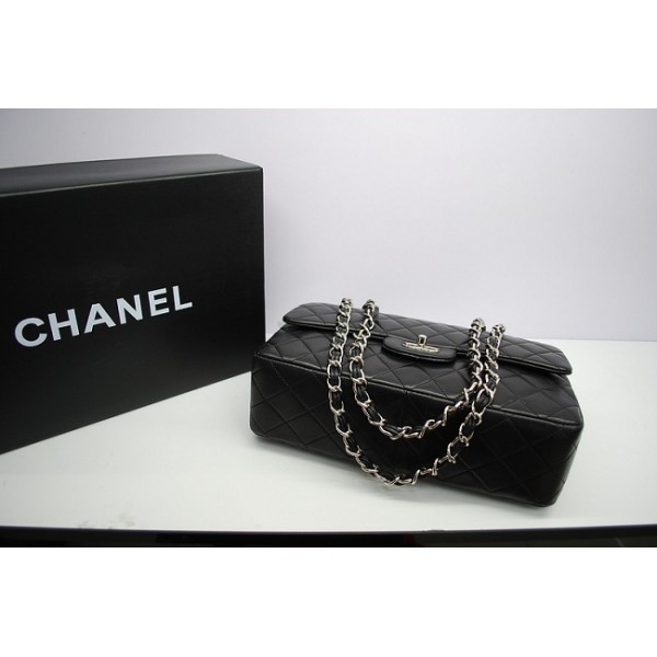 Borse Chanel 36097 Flap Pelle Di Agnello Nero Jumbo Con Shw