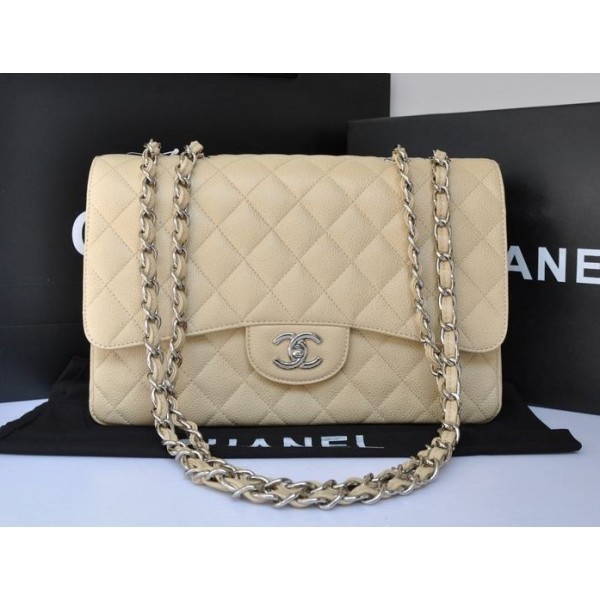 Borse Chanel A28600 Albicocca Pelle Caviale Con Shw Patta