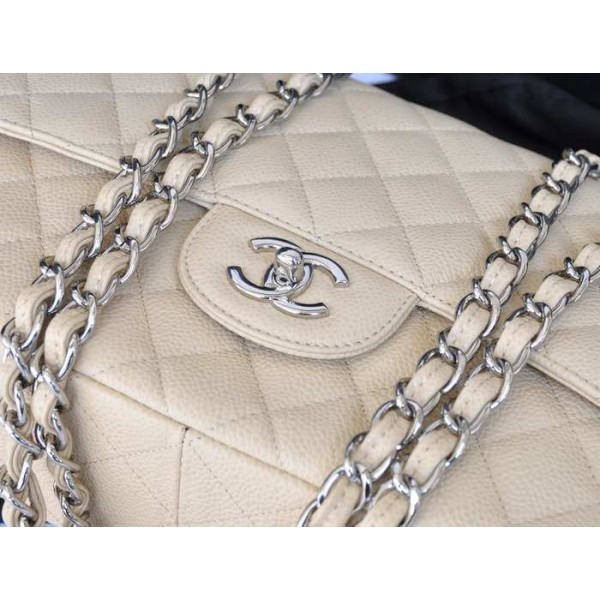 Borse Chanel A28600 Albicocca Pelle Caviale Con Shw Patta