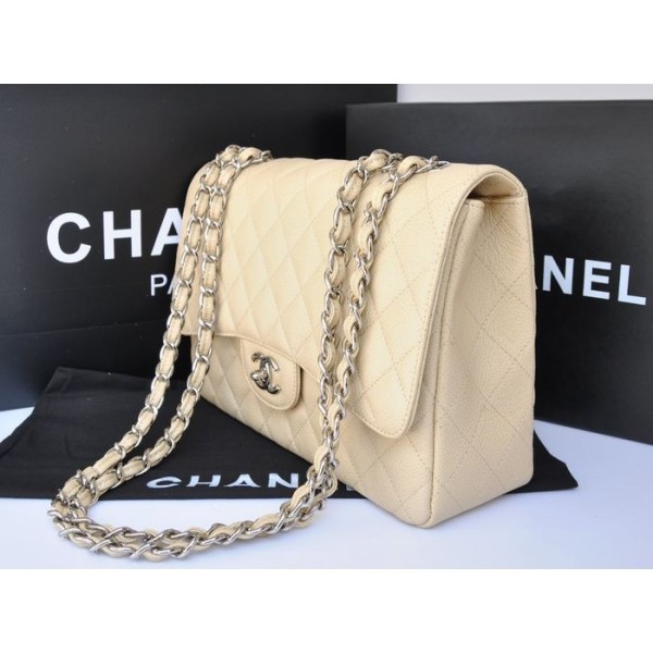 Borse Chanel A28600 Albicocca Pelle Caviale Con Shw Patta