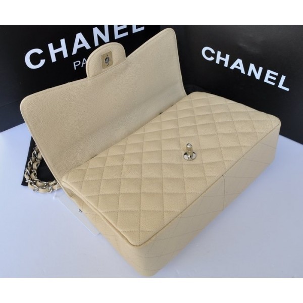 Borse Chanel A28600 Albicocca Pelle Caviale Con Shw Patta