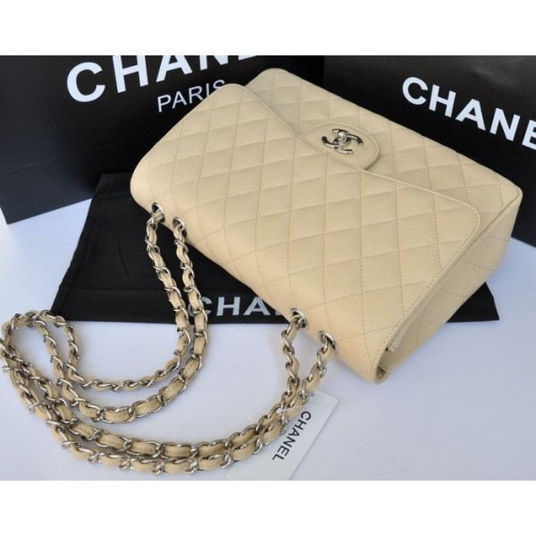 Borse Chanel A28600 Albicocca Pelle Caviale Con Shw Patta
