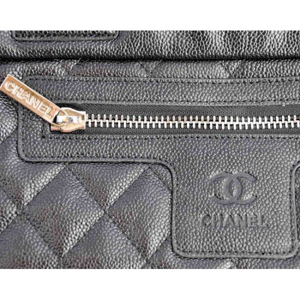 Borse Chanel A48610 Nero Vendita Vitello Caviar