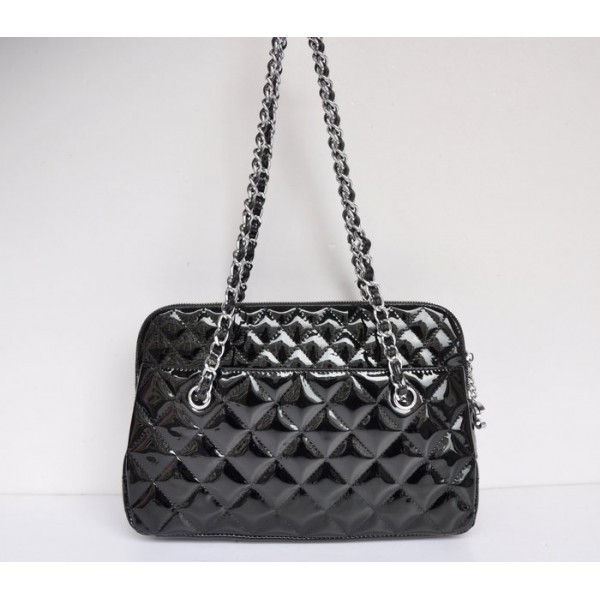 Borse Chanel A49274 Vernice Nera Con Fotocamera Tasca Frontale