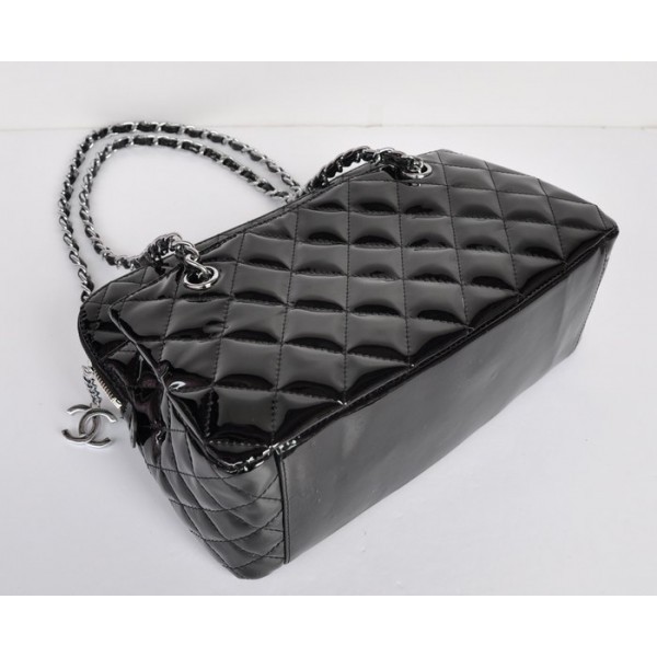 Borse Chanel A49274 Vernice Nera Con Fotocamera Tasca Frontale