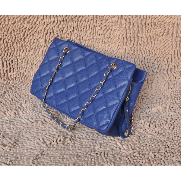 Borse Chanel A50755 Blu Pelle Fiore Con Ghw