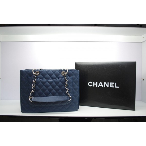 Borse Chanel A50995 Dark Blue Caviar Gst Con Ecs Di Commercio