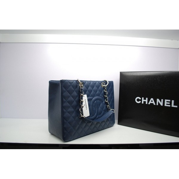 Borse Chanel A50995 Dark Blue Caviar Gst Con Ecs Di Commercio
