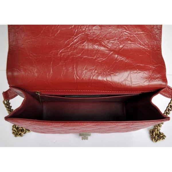 Borse Chanel A66816 In Pelle Di Vacchetta Rossa Marmorizzata Con