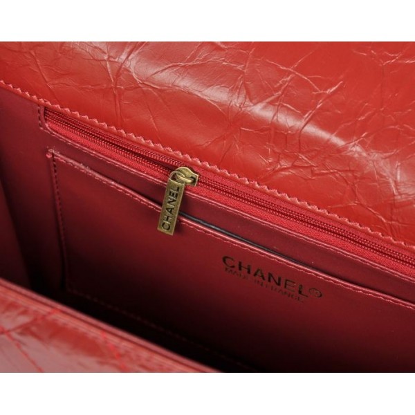 Borse Chanel A66816 In Pelle Di Vacchetta Rossa Marmorizzata Con