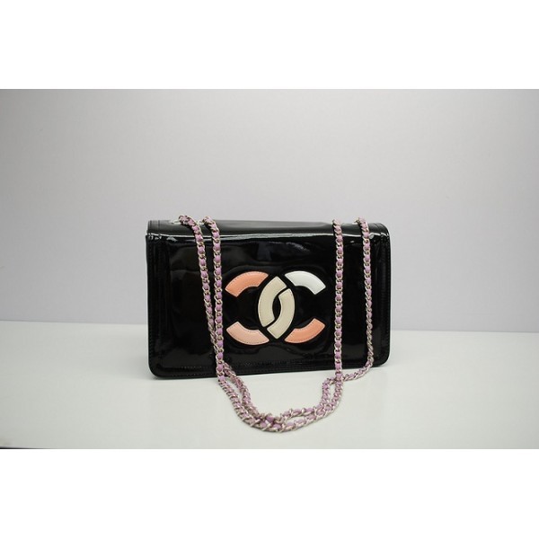 Borse Chanel A66936 Nero Vernice, Stile Mosaico Firma Chanel