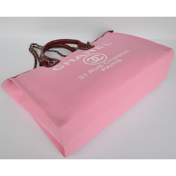 Borse Chanel A66942 Tela Rosa Cambon Grande