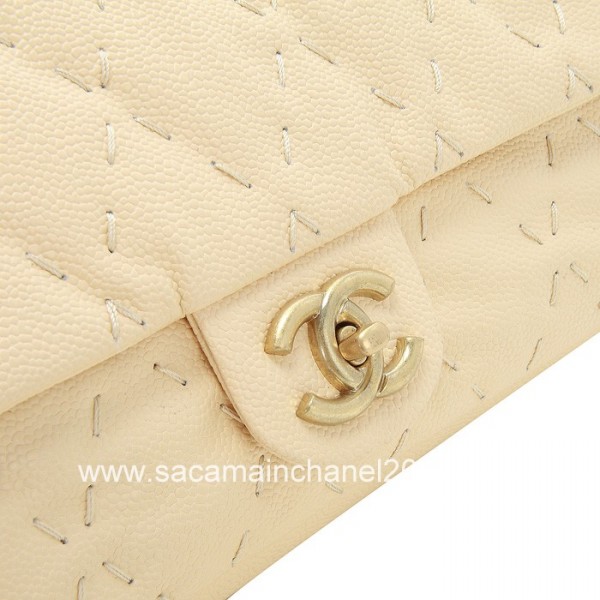 Borse Chanel Flap 2012 Quilted In Pelle Di Vitello Albicocca Con