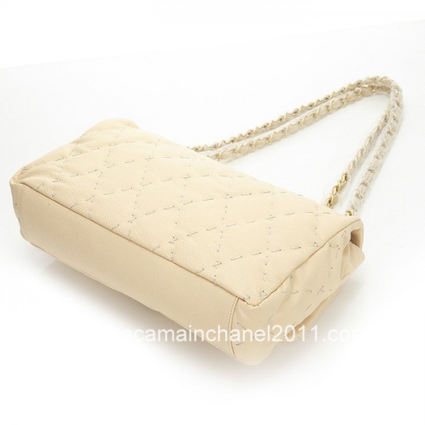 Borse Chanel Flap 2012 Quilted In Pelle Di Vitello Albicocca Con