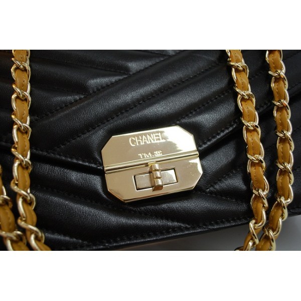 Borse Chanel Flap A66839 In Pelle Di Agnello Nero Con Mini Madem