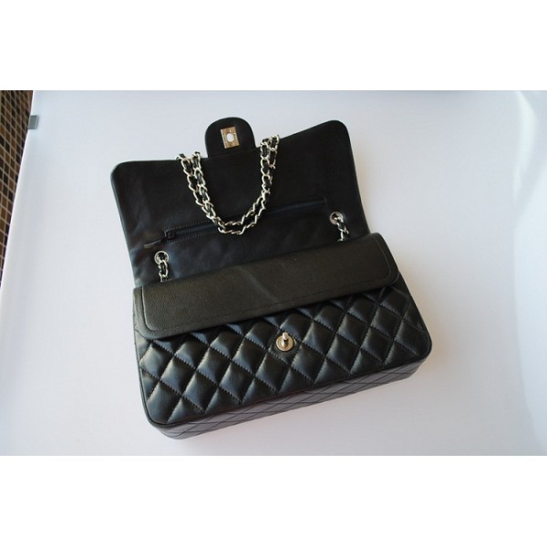 Borse Chanel Flap Jumbo A01113 In Pelle Di Agnello Nero Con Arge