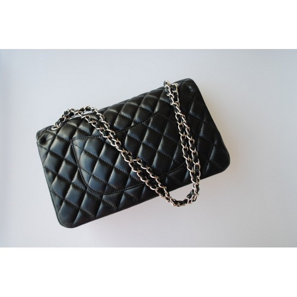 Borse Chanel Flap Jumbo A01113 In Pelle Di Agnello Nero Con Arge