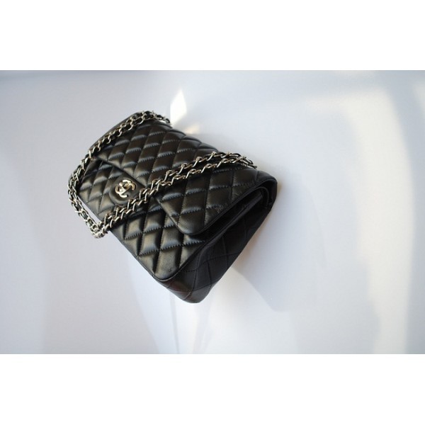 Borse Chanel Flap Jumbo A01113 In Pelle Di Agnello Nero Con Arge