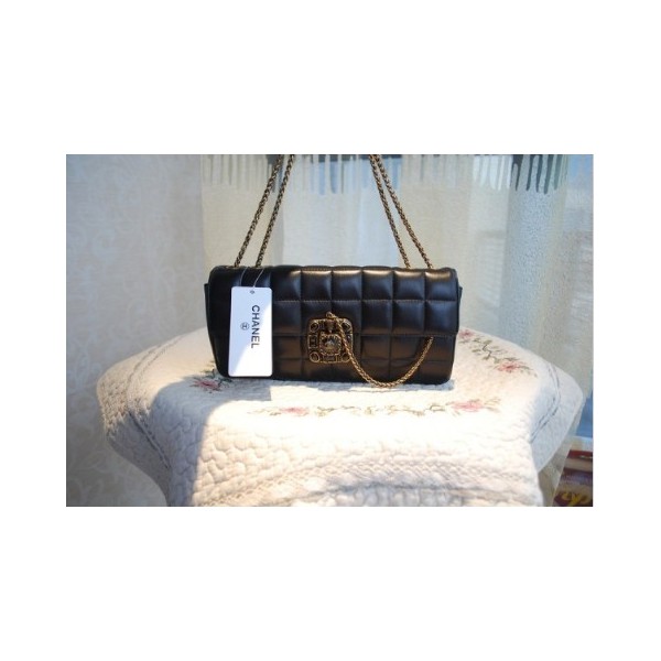 Borse Chanel Flap In Pelle Di Agnello Nero Con 2012 Chiusura Gio