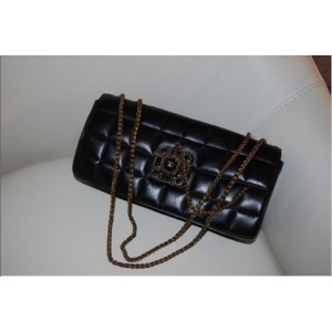 Borse Chanel Flap In Pelle Di Agnello Nero Con 2012 Chiusura Gio