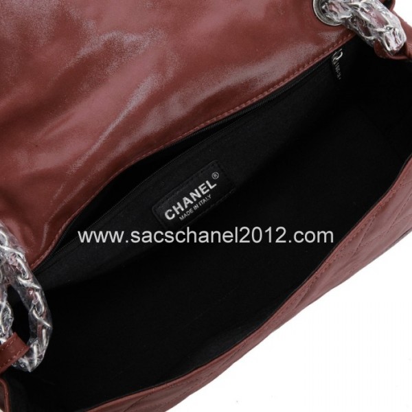 Borse Chanel Quilted 2012 Pelle Di Vitello Maroon Iridescente Co