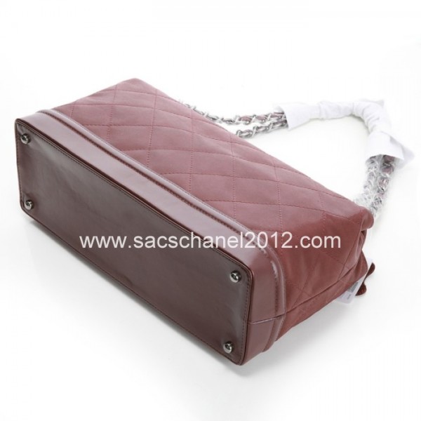 Borse Chanel Quilted 2012 Pelle Di Vitello Maroon Iridescente Co