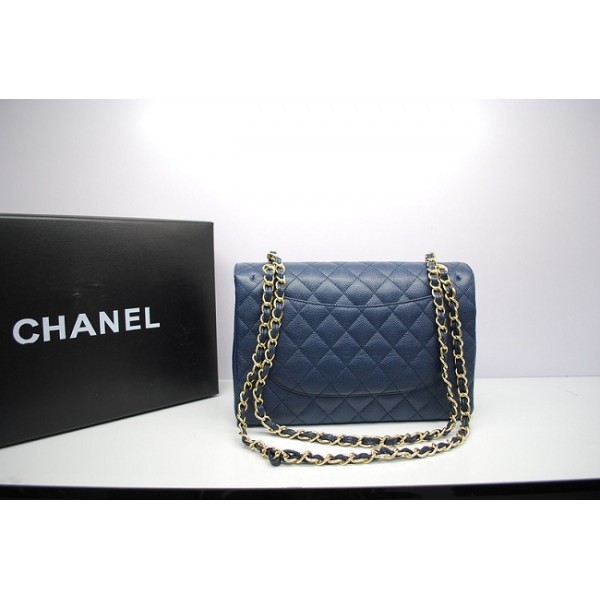 Caviar Ghw Borse Chanel Jumbo Scuro Strisce Blu Con 36097