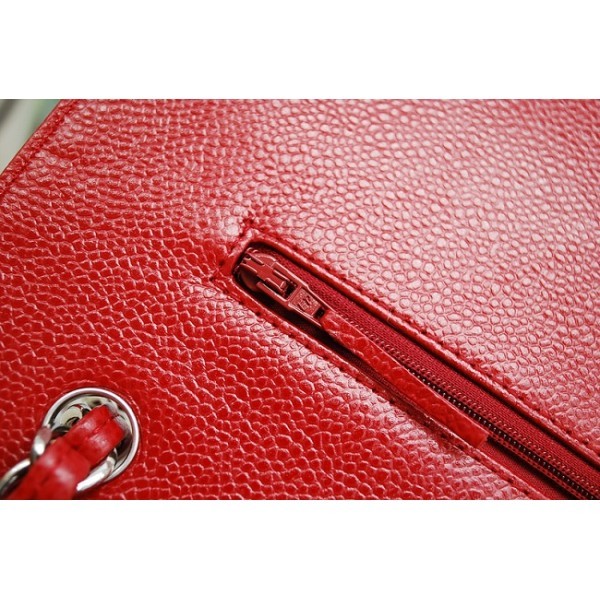 Chanel 2012 Borse Flap In Pelle Caviar Maxi Red Con Shw