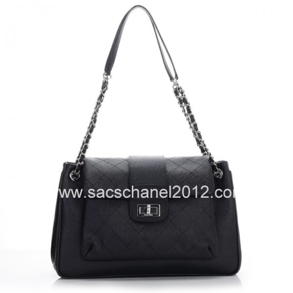 Chanel 2012 Borse In Pelle Caviar Black Con Silver Perdere