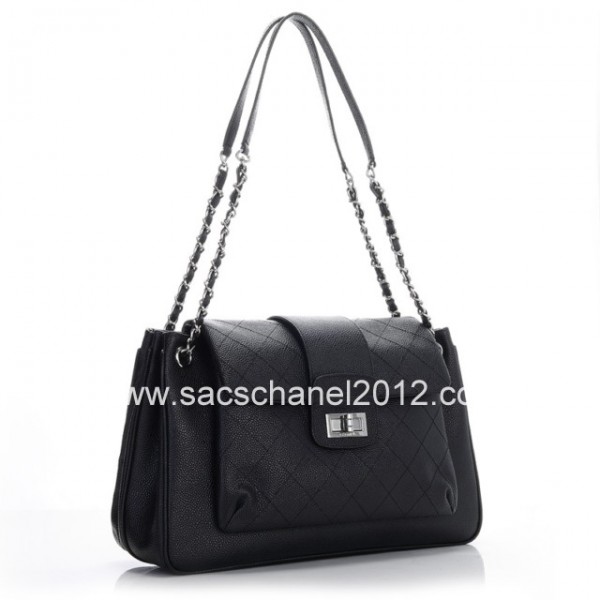 Chanel 2012 Borse In Pelle Caviar Black Con Silver Perdere